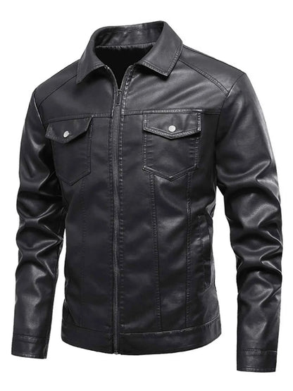 Men's Plus Size Zip Up Long Sleeve Jacket