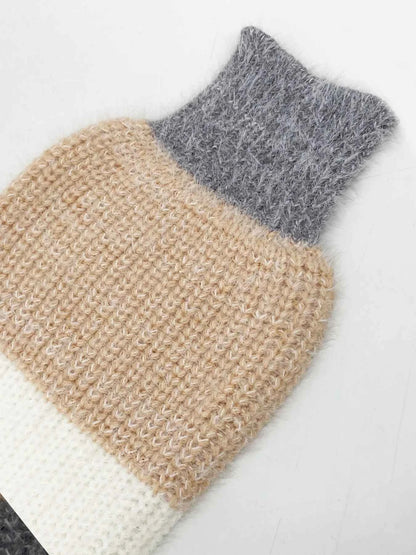 Color Block Long Sleeve Sweater Dress