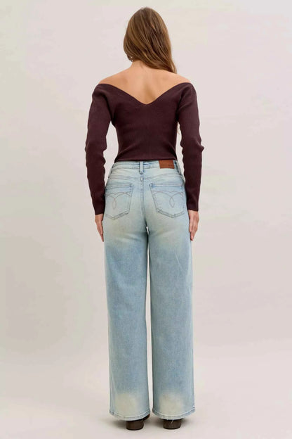 Judy Blue High Waist Column Straight Jeans