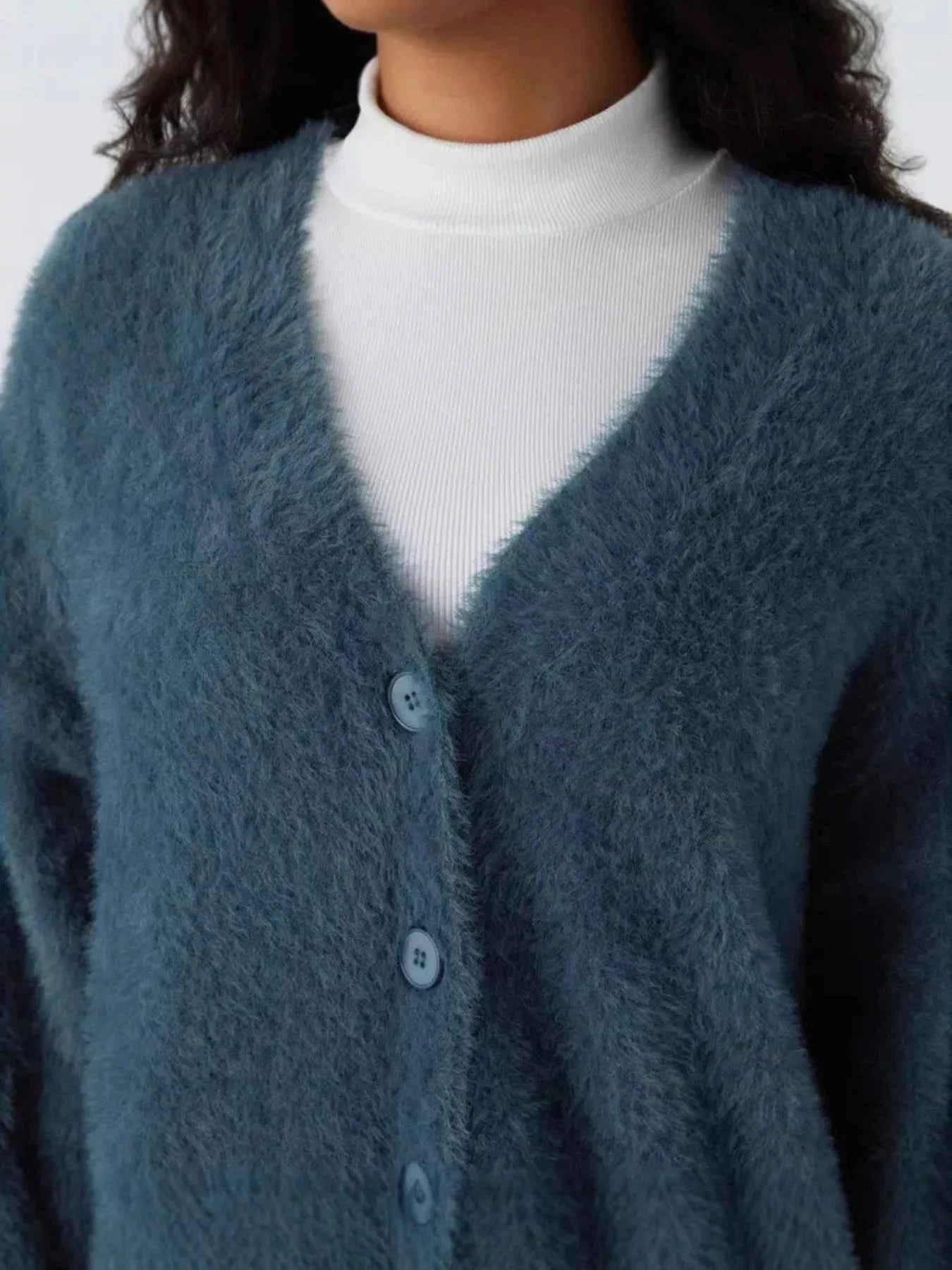Cozy Knit Button-Down Cardigan