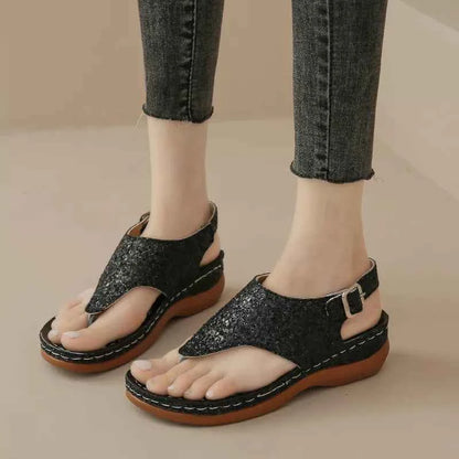 Toe Post Wedge Sandals