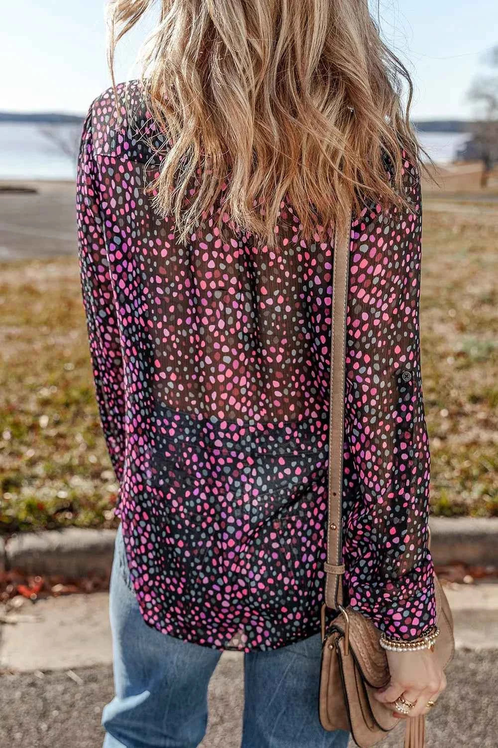 Polka Dot Button Up Shirt