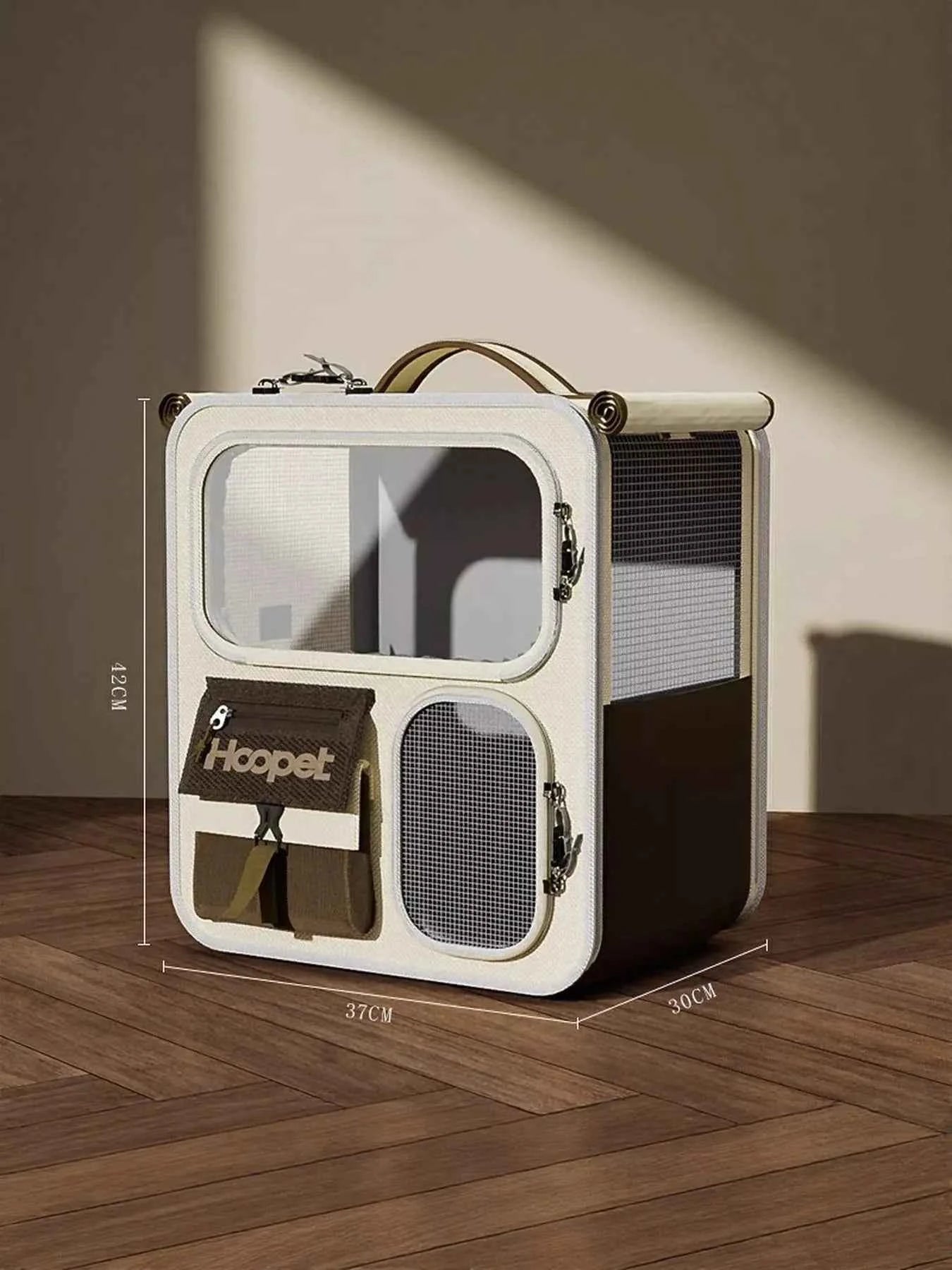 Rolling Pet Carrier with Telescopic Handle