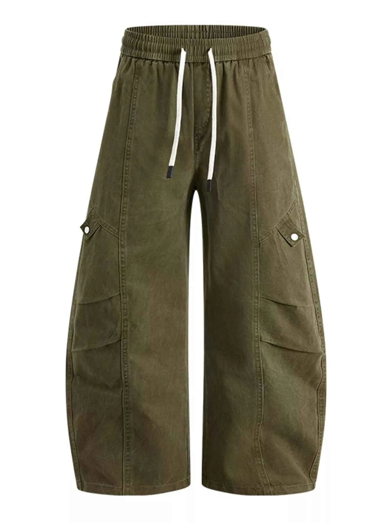Men's Plus Size Wide-Leg Cargo Pants