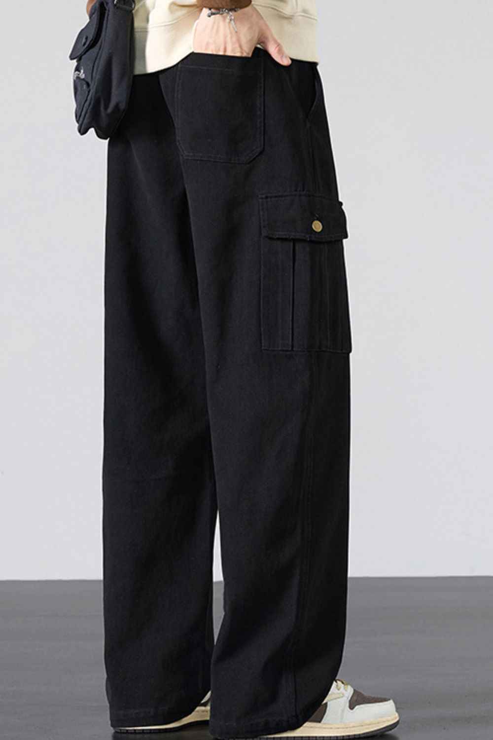 Men's Plus Size Drawstring Loose Fit Cargo Pants