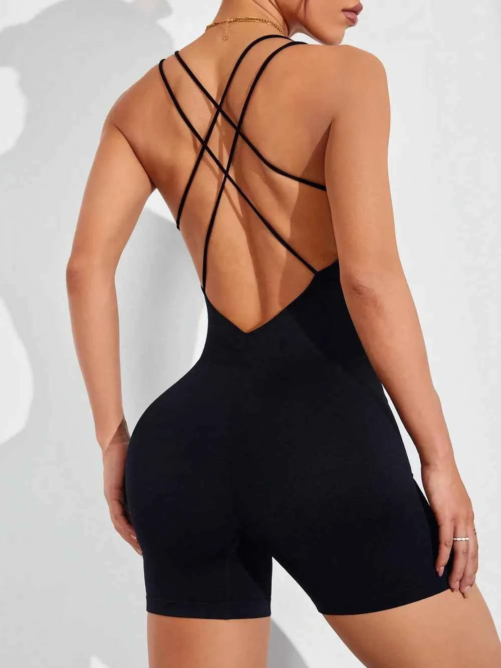 Spaghetti Strap Crisscross Romper