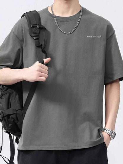 Men's Full Size Round Neck Short Sleeve T-Shirt Plus Size