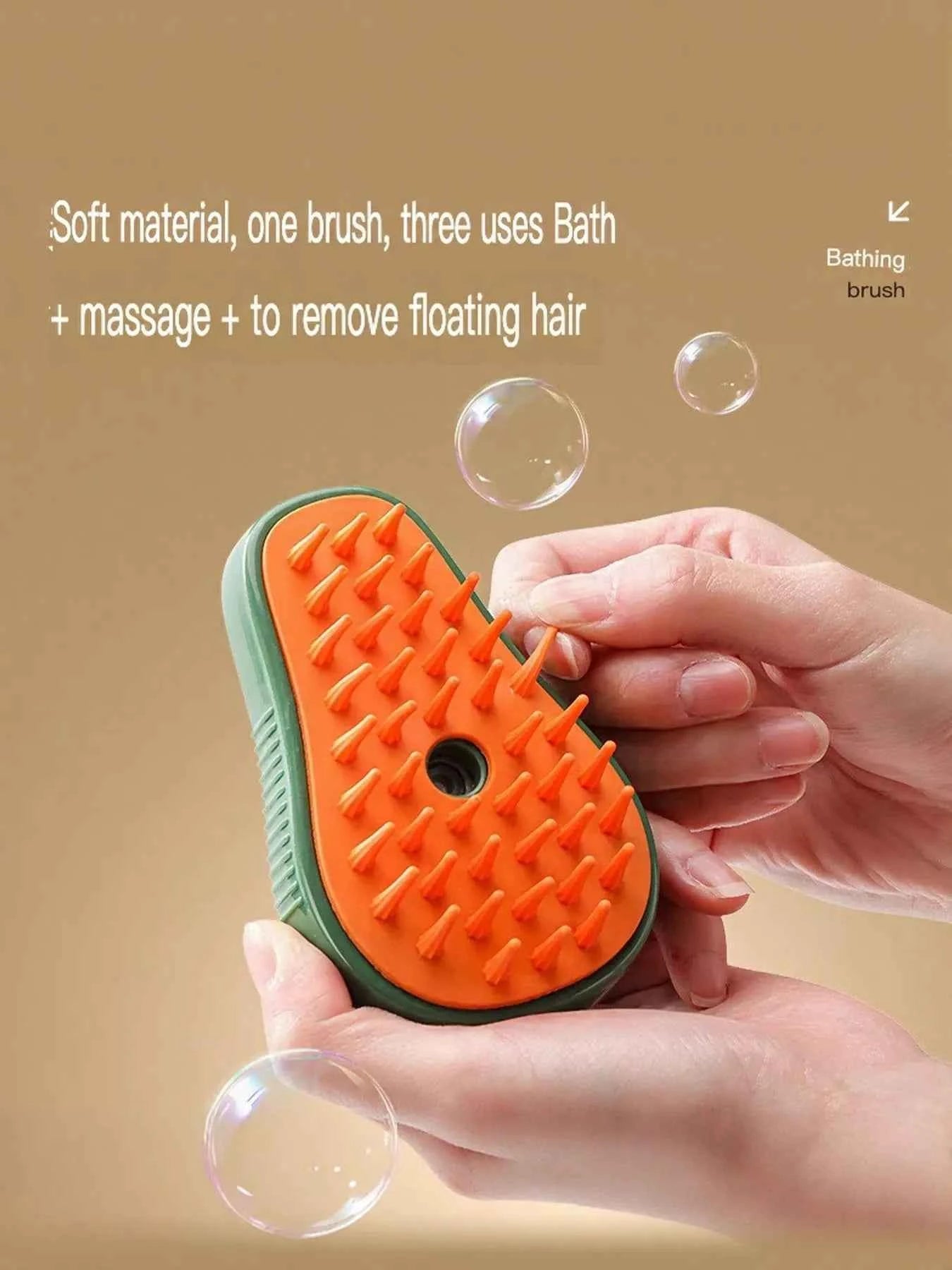 Gentle Silicone Bristle Pet Shower Brush