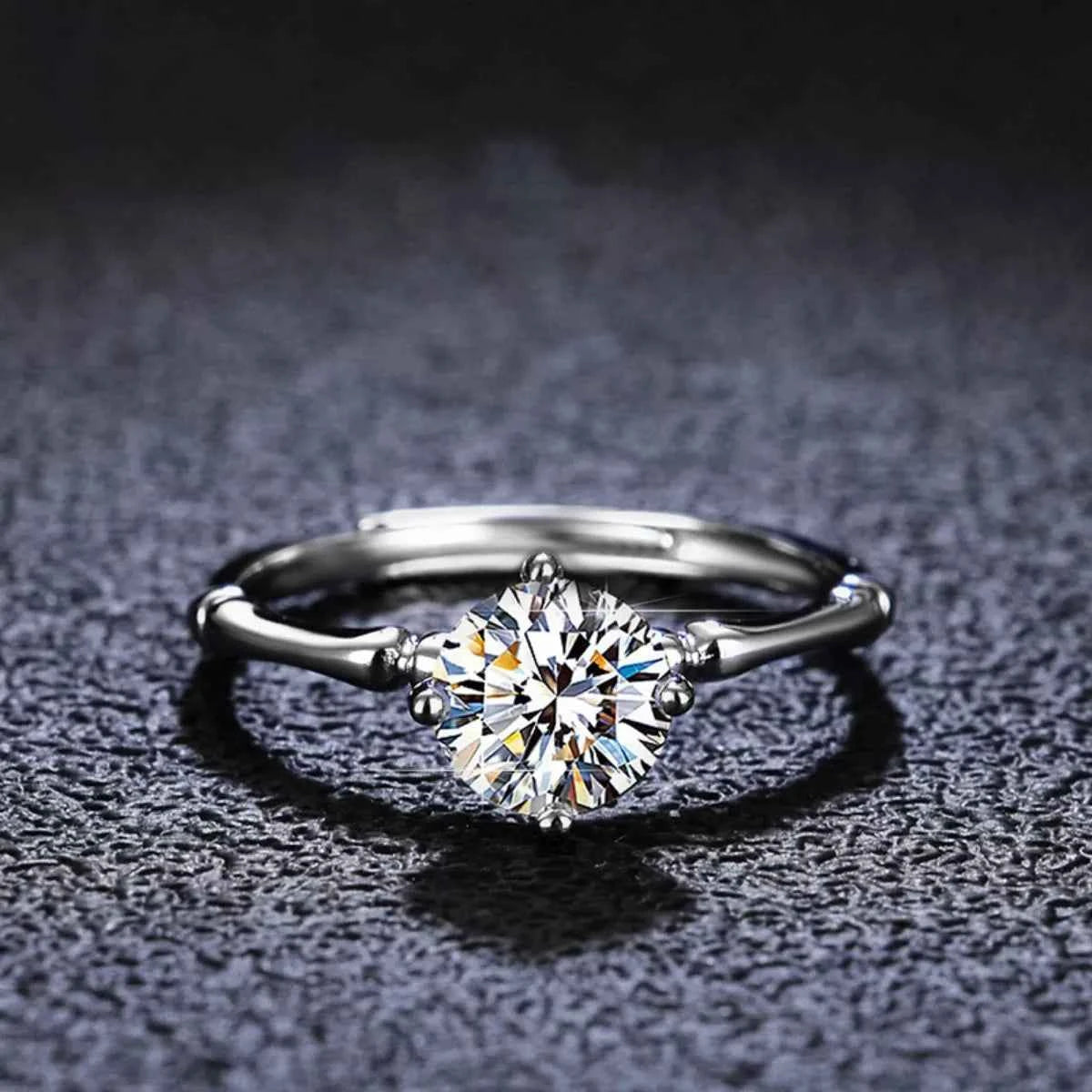 1 Carat Moissanite Minimalist Ring