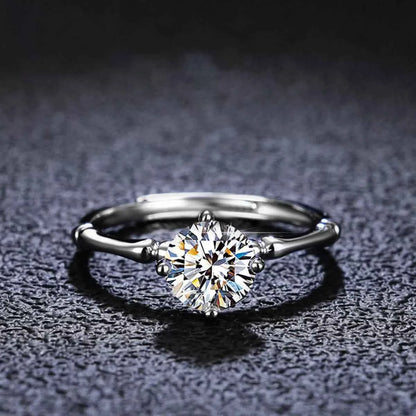 1 Carat Moissanite Minimalist Ring