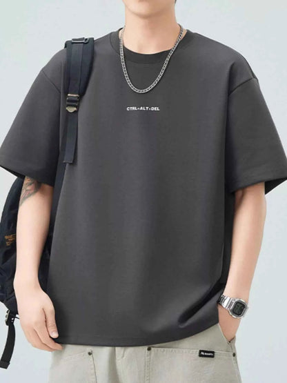 Men's Plus Size Round Neck Short Sleeve T-Shirt