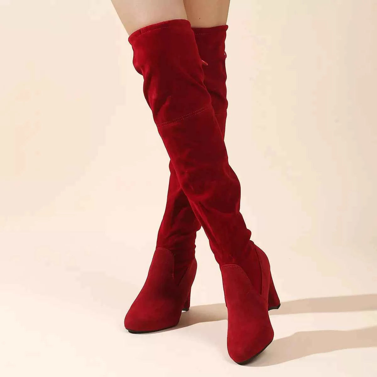 Over-the-Knee High Heel Boots