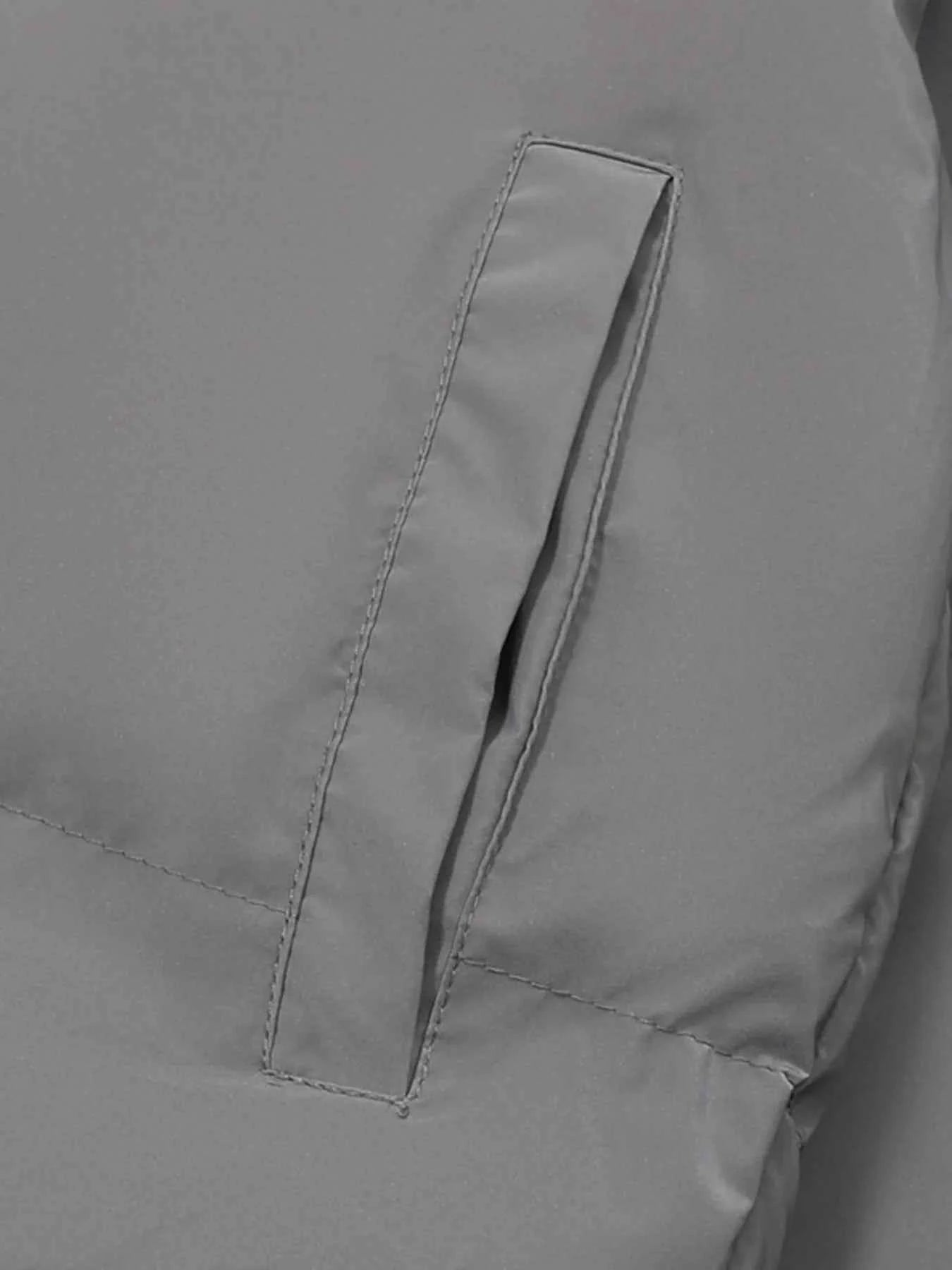 Men's Full Size Quilted Long Sleeve Puffer Jacket Plus Size