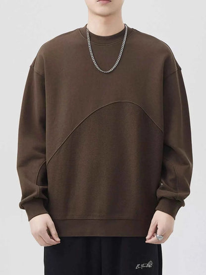 Men's Plus Size Round Neck Long Sleeve Sweatshirt
