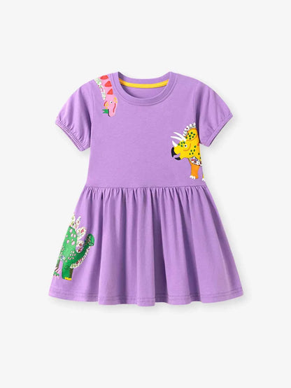 Children's Dinosaur Short Sleeve Dress