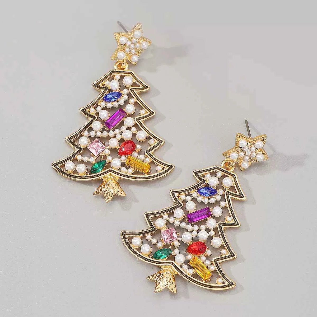 Christmas Tree Dangle Earrings