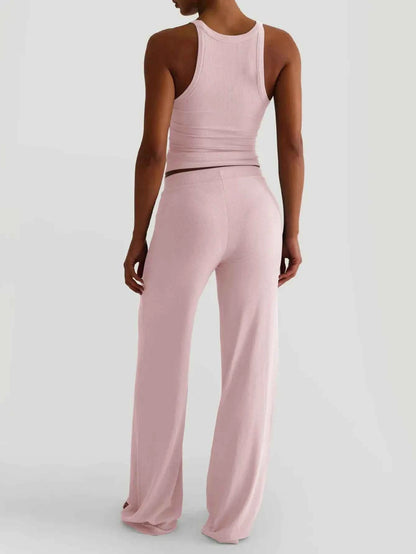 Scoop Neck Tank and Pants Set