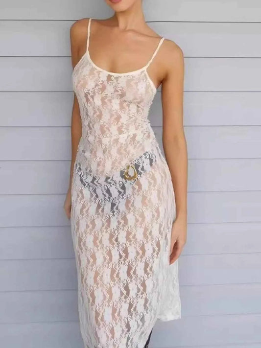 Lace Sheer Cami Dress