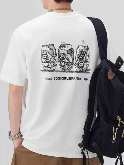 Men's Plus Size Round Neck Short Sleeve T-Shirt