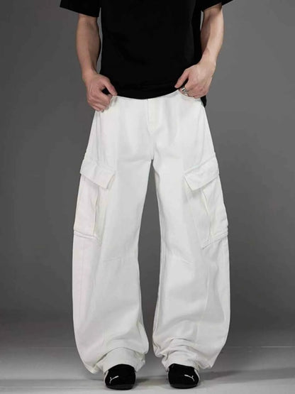 Men's Plus Size Wide Leg Cargo Pants