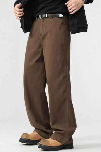 Men's Plus Size Wide Leg Pants