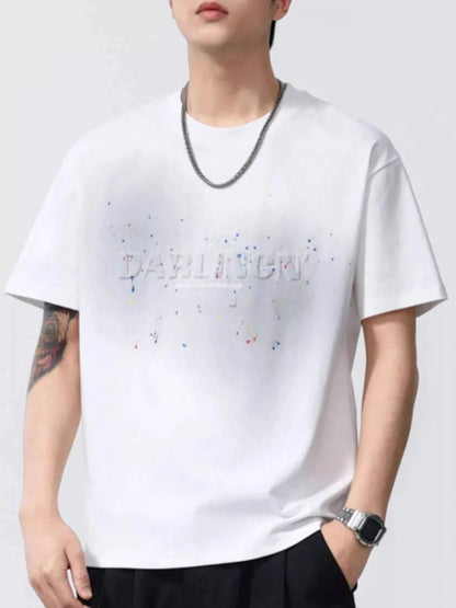 Men's Plus Size Round Neck Short Sleeve T-Shirt