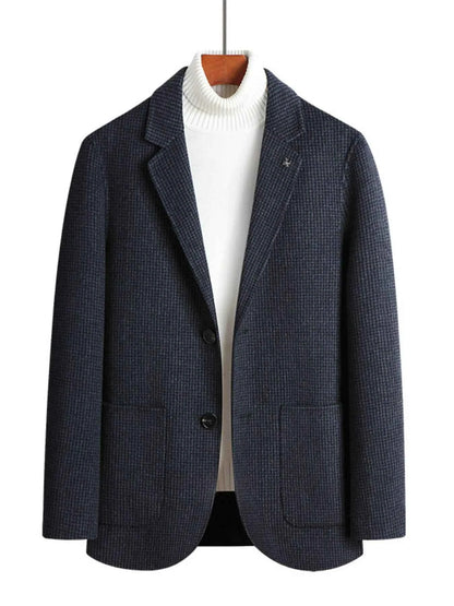 Men's Plus Size Lapel Collar Long Sleeve Blazer