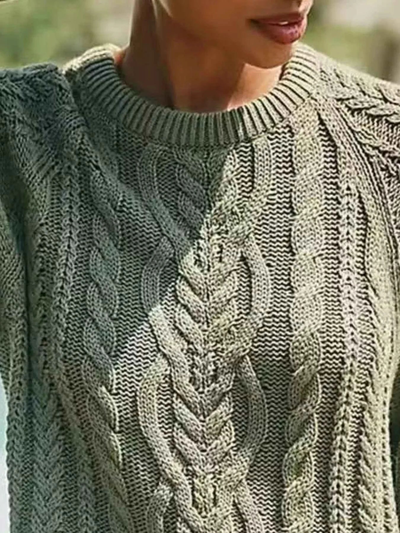 Full Size Cable Knit Pleated Hem Sweater Dress Plus Size