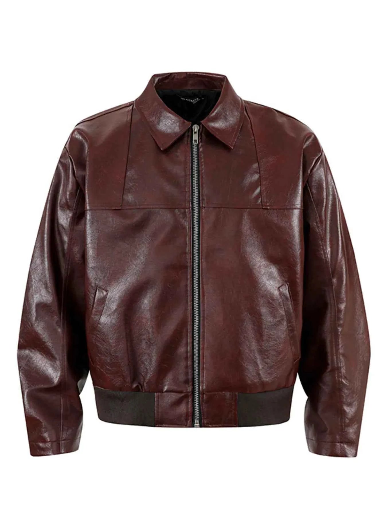 Men's Zip Up Leather Jacket