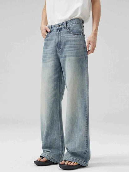 Men's Full Size Wide Leg Jeans Plus Size