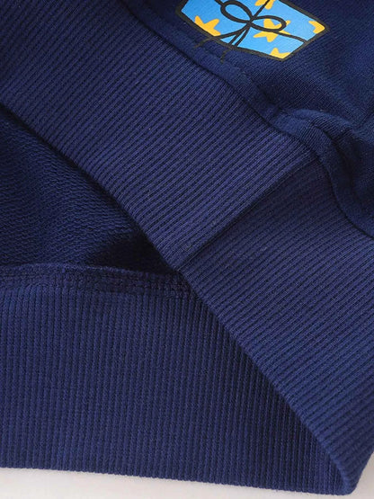 Children's Christmas Print Crew Neck Sweatshirt