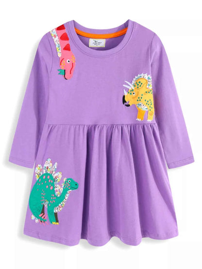 Children's Dinosaur Long Sleeve Dress