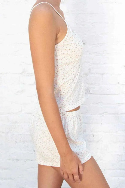 Printed V-Neck Cami and Shorts Set