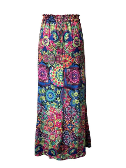 Printed Maxi Skirt with Pockets