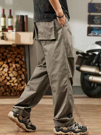 Men's Plus Size Casual Relaxed Fit Drawstring Pants