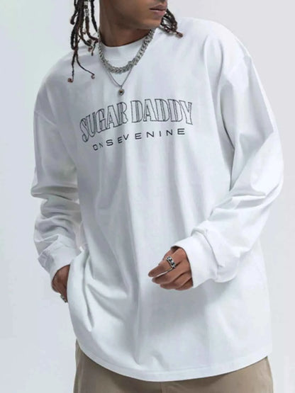 Men's Round Neck Letter Graphic T-Shirt