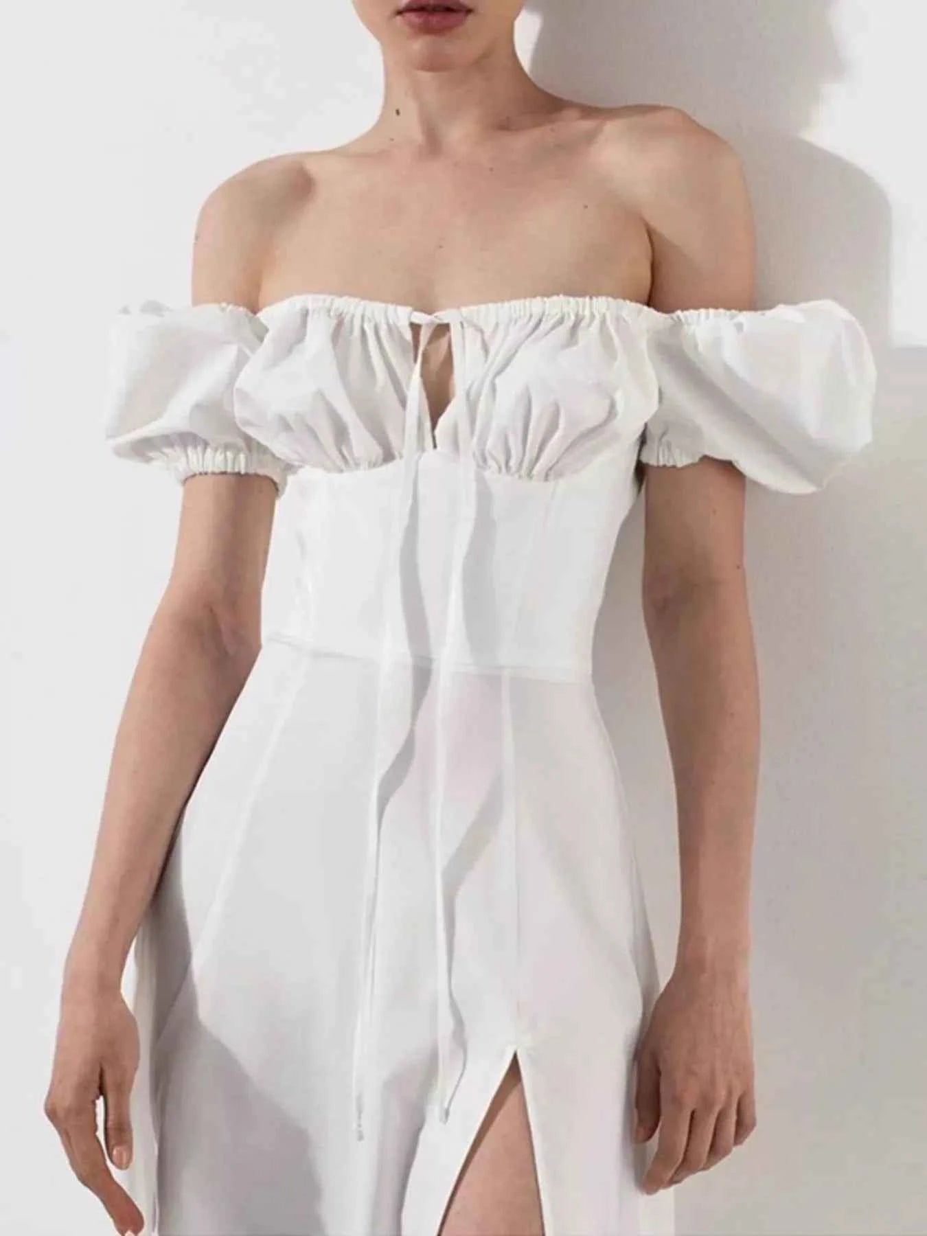 Full Size Slit Short Sleeve Midi Dress Plus Size