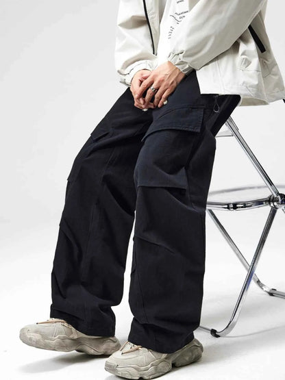 Men's Plus Size Cargo Utility Pants with Multiple Pockets