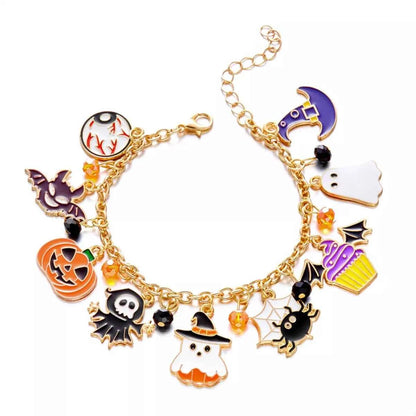 18K Gold-Plated Halloween Charm Bracelet
