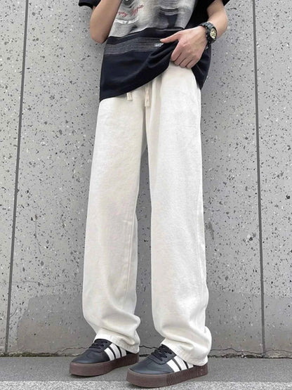 Men's Full Size Drawstring Wide Leg Pants Plus Size