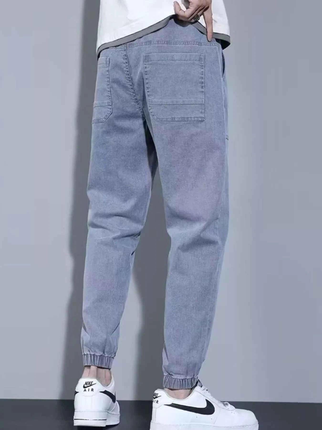 Men's Full Size Casual Loose Fit Denim Joggers Plus Size