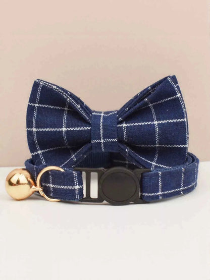 2 Piece Bow Tie Pet Collar with Bell