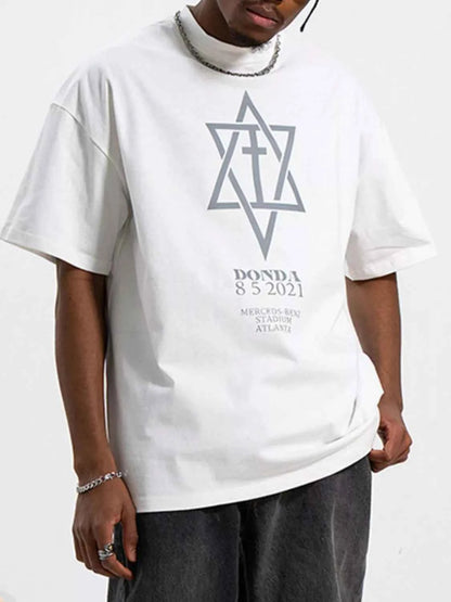 Men's Graphic Round Neck Half Sleeve T-Shirt