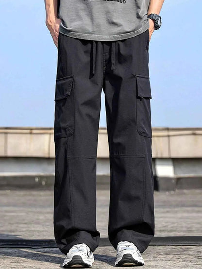 Men's Plus Size Cargo Wide Leg Pants