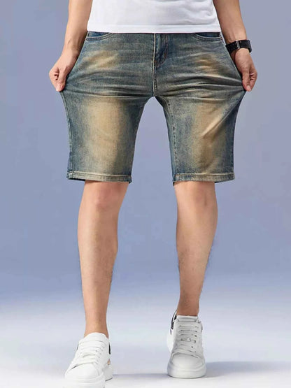 Men's Washed Denim Shorts