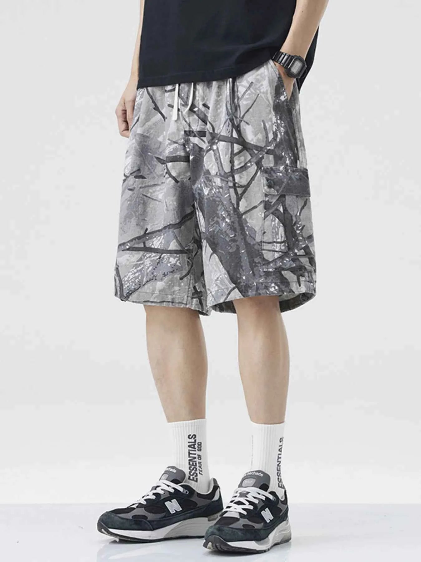 Men's Plus Size Camouflage Cargo Shorts