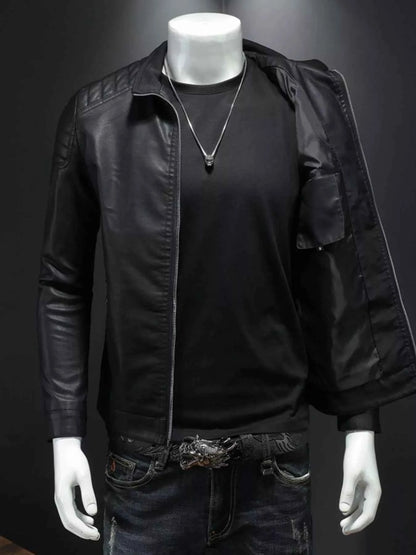 Men's Plus Size Zip Up Long Sleeve Jacket