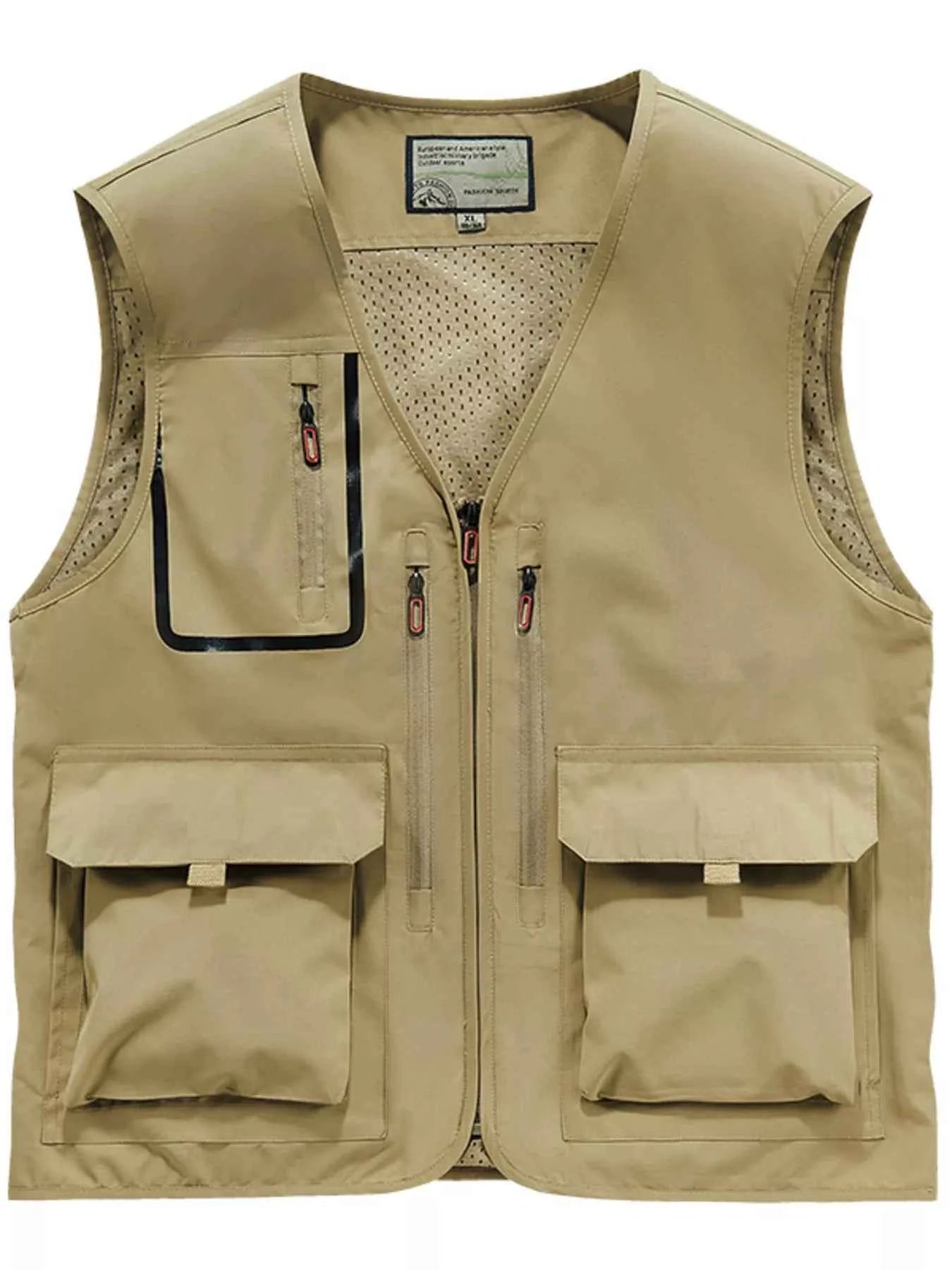 Men's Plus Size Multi-Pocket Outdoor Vest