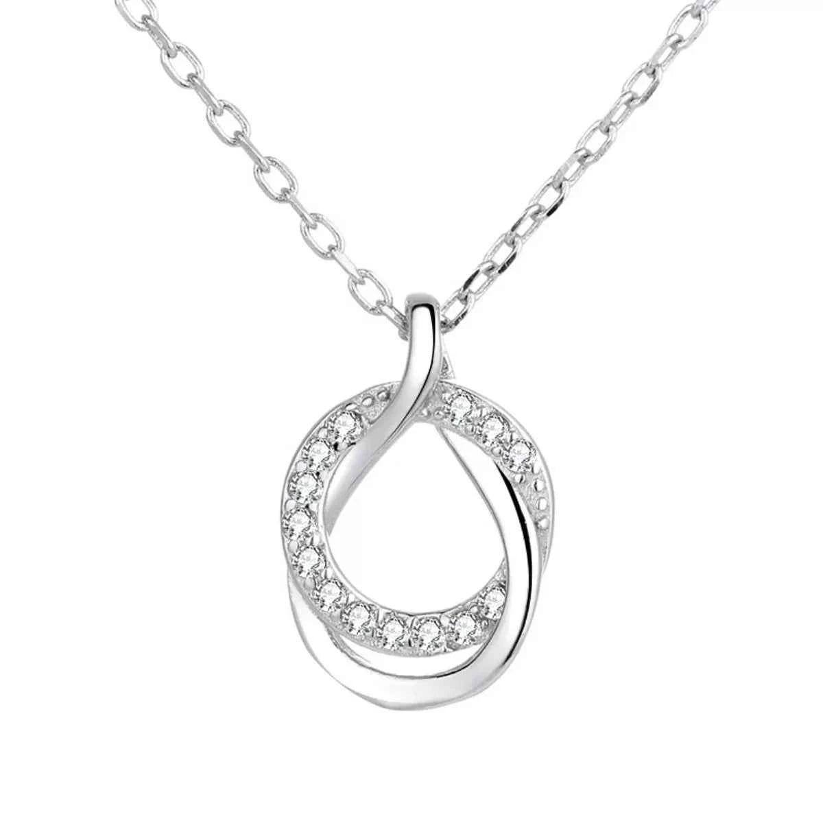 925 Sterling Silver Zircon Pendant Necklace