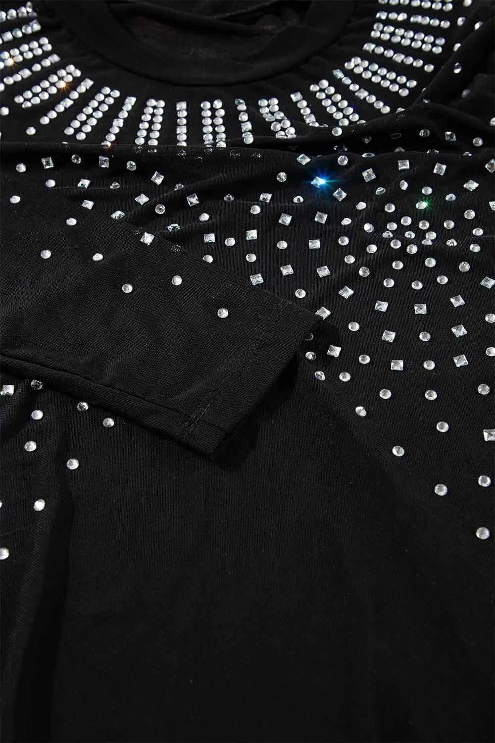 Rhinestone Long Sleeve Bodysuit
